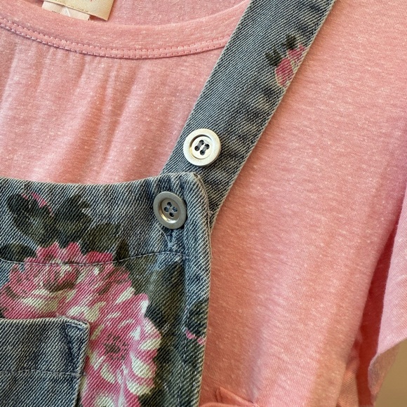 BiBi Floral Denim Jumpsuit/New Wih Tags. - Picture 5 of 9
